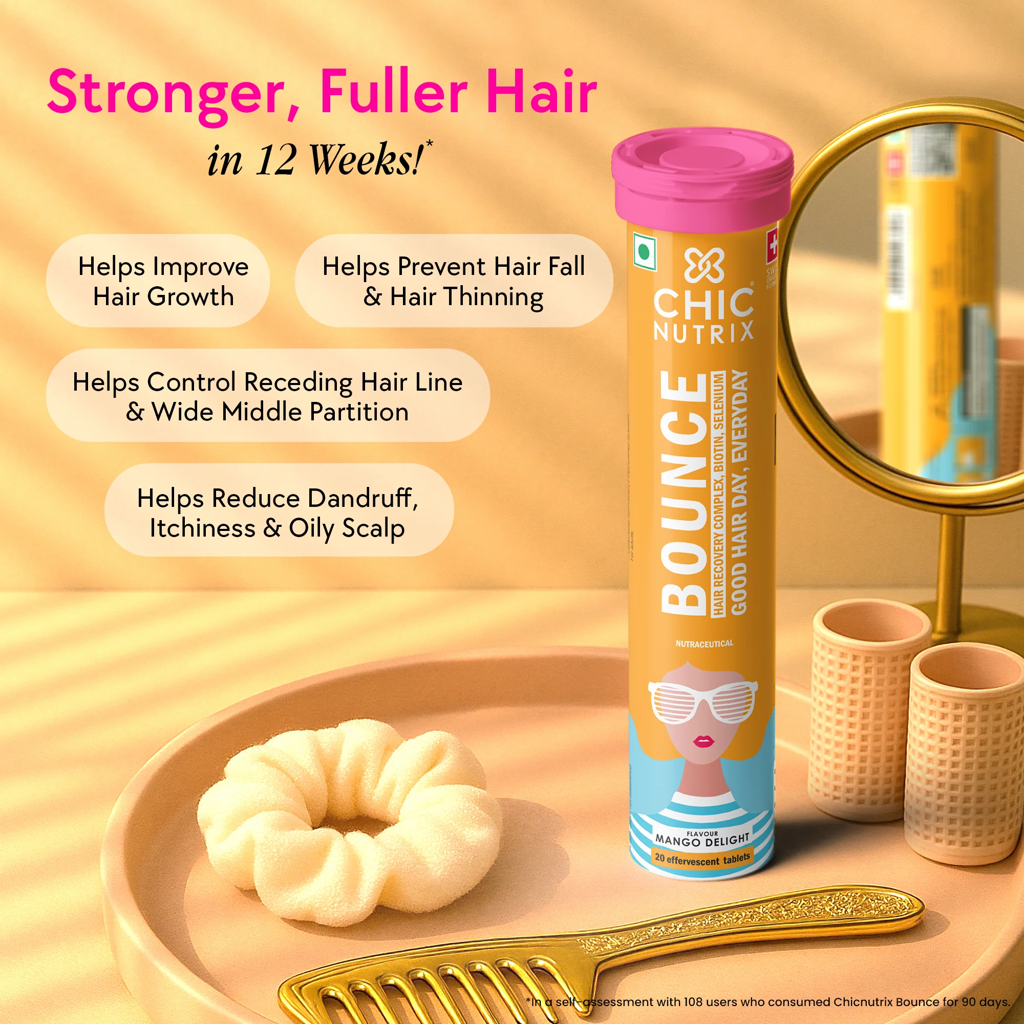 Bounce – Keratin Boosters & Biotin for Hair Growth & Hair Fall Control - Mango - Image 7