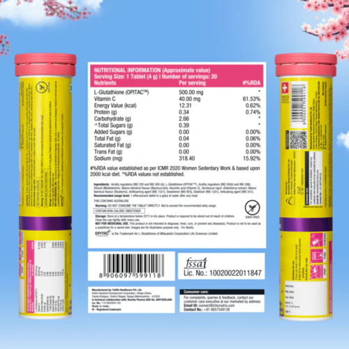 Glow - Best Glutathione Tablets for Glowing & Even-Toned Skin - Blackcurrant - Image 9