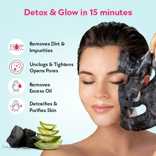 Korean Black Charcoal Face Sheet Mask - Image 3
